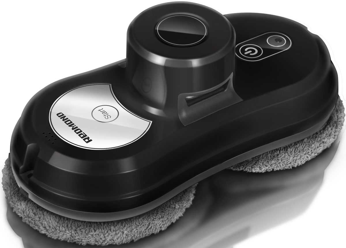 Redmond RV-RW001 умный стеклоочистительRV-RW001 Redmond RV-RW001 умный стеклоочистительRV-RW001Робот-мойщик окон Redmond RV-RW001 – современный прибор для автоматического мытья и полировки окон, зеркал, стеклянной мебели и кафеля на расстоянии.Мыть окна и другие гладкие поверхности с помощью RV-RW001 очень легко. Достаточно установить робот-мойщик на поверхность, требующую очистки, и включить его дистанционно. Пультом управления в данном случае выступает ваш смартфон с бесплатным приложением Wiperbot (радиус его действия – 6,3 метра). Через приложение вы можете передавать различные команды роботу-мойщику и корректировать маршрут очистки.Робот-мойщик быстро вымоет окна, избавляя вас от необходимости пользоваться услугами сервисов для очистки больших окон изнутри и снаружи. Также он быстро отполирует стеклянный стол на кухне, на котором традиционно остается много следов от пальцев, и кафельные стены в ванне.Всего за 2 минуты робот-мойщик очищает 1 м2 поверхности. В зависимости от ее размеров и формы робот в автоматическом режиме определяет зону уборки – изменить ее можно со смартфона, зайдя в приложение Wiperbot.Благодаря вакуумному насосу робот-мойщик Redmond RV-RW001, даже будучи установленным на мокрое стекло, не соскальзывает. Насадки из микрофибры и крутящиеся колесики прибора позволяют тщательно очищать стекла и кафель, не оставляя разводов.При отсутствии питания робот-мойщик Redmond RV-RW001 удерживается вертикально до 15 минут и при этом может непрерывно работать до 15 минут. Когда работа завершена, робот подает звуковой сигнал, чтобы его сняли. Однако даже если вы не успели это сделать сразу – RV-RW001 не упадет и не разобьется. От этого его убережет страховочный трос, который идет в комплекте.