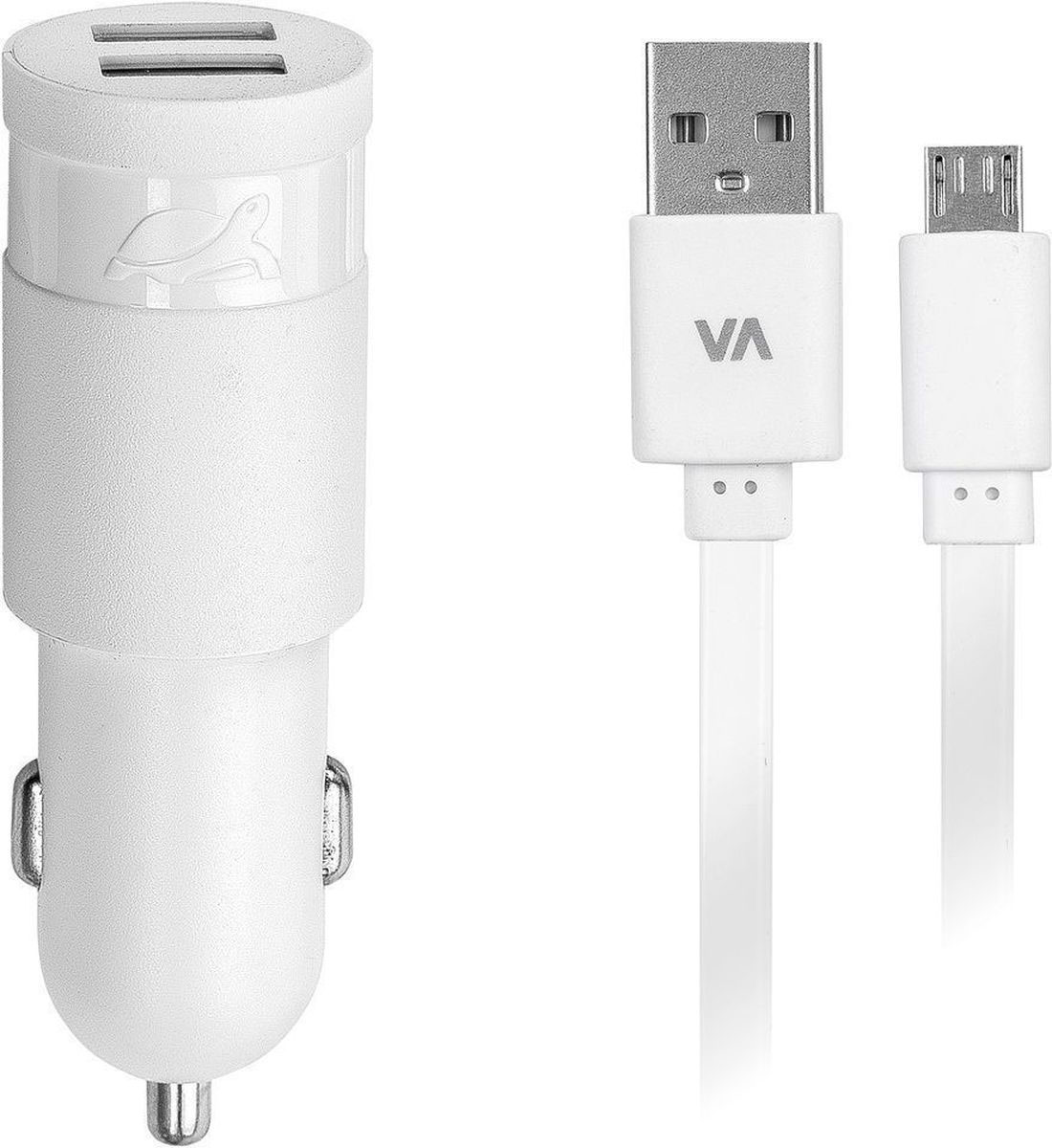 Rivapower VA4223 WD1, White автомобильное зарядное устройствоVA4223 WD1 Rivapower VA4223 WD1, White автомобильное зарядное устройствоVA4223 WD1Универсальное автомобильное зарядное устройство Rivapower VA4223 совместимо со всеми устройствами, использующими USB порт для зарядки своих аккумуляторов. Позволяет заряжать 2 устройства одновременно, занимая всего один автомобильный разъем электропитания. Высококачественные компоненты, встроенные фильтры, защита от скачков напряжения, защита от перегрузки, перегрева и короткого замыкания делают процесс зарядки быстрым, эффективным и безопасным. Корпус сделан из негорючего пластика, устойчивого к механическим повреждениям.Ультра компактные размеры зарядного устройства позволяют использовать его даже в автомобилях с ограниченным пространством вокруг автомобильного разъема электропитания. В комплект входит дата-кабель microUSB длиной 1 метр.