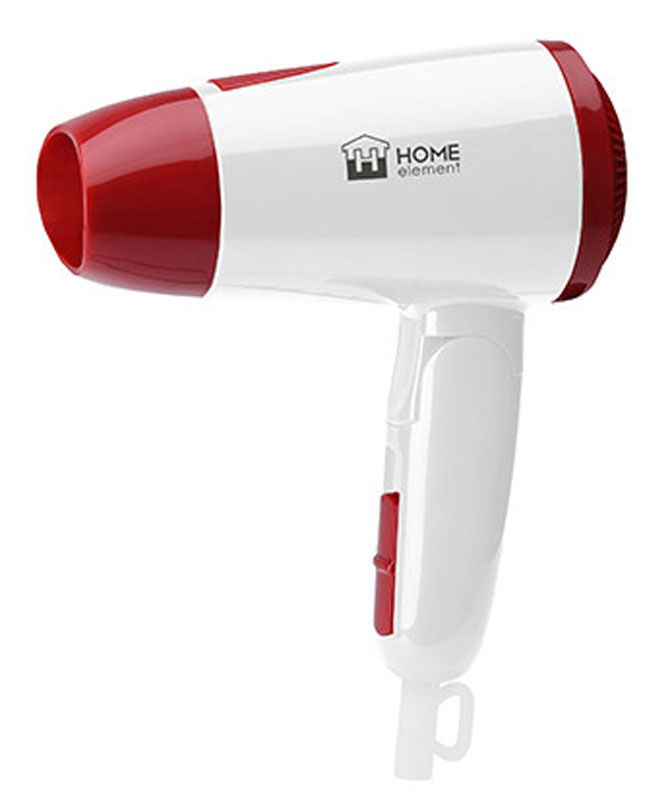 Home Element HE-HD312, Ruby Red фенHE-HD312 Home Element HE-HD312, Ruby Red фенHE-HD312Home Element HE-HD312 - компактный и очень удобный фен, чтобы брать с собой в дорогу или хранить в небольшом шкафчике. Фен имеет два режима мощности воздушного потока и абсолютно безопасен, отключаясь автоматически при перегреве.Удобный переключатель мощности воздушного потока на два положения: для бережной укладки или интенсивной сушки волос.Ручка складывается вдоль корпуса фена, обеспечивая наилучшее хранение. В сложенном виде фен занимает минимум места и идеален для путешествий.