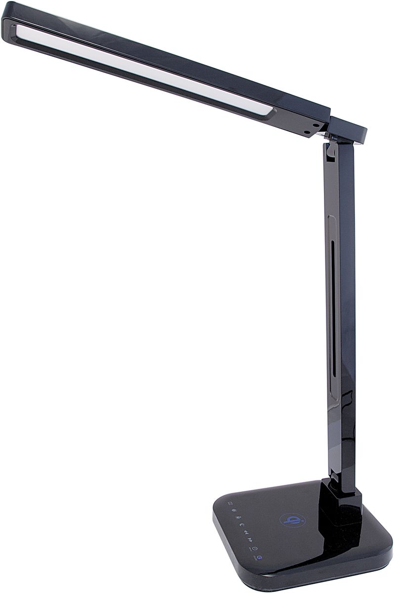 Лампа настольная Лючия Smart Qi, светодиодная, цвет: черный, 15W. L9004606400105466 Лампа настольная Лючия Smart Qi, светодиодная, цвет: черный, 15W. L9004606400105466Настольный светильник. Предназначен для местного освещения внутри помещений. Напряжение сети 230 В, частота 50 Гц. Цветопередача Ra > 90. Источник света: SMD светодиоды, 48 шт.- Беспроводная зарядка Qi. - USB-разъем для подзарядки 5 В 2 А. - Cенсорное управление. - 4 режима. Цветовая температура света в диапазоне от 2700 до 6600 К. - Дискретное изменение яркости свечения (5 уровней). - Запоминание выбранного уровня яркости в каждом режиме.Кнопка: режим чтениеКнопка: режим учебаКнопка: режим релаксацияКнопка: режим сонКнопка: уменьшение яркостиКнопка: увеличение яркостиКнопка: таймер на 60 минКнопка: включение/ выключениеРазъем для адаптера для сети 230 В