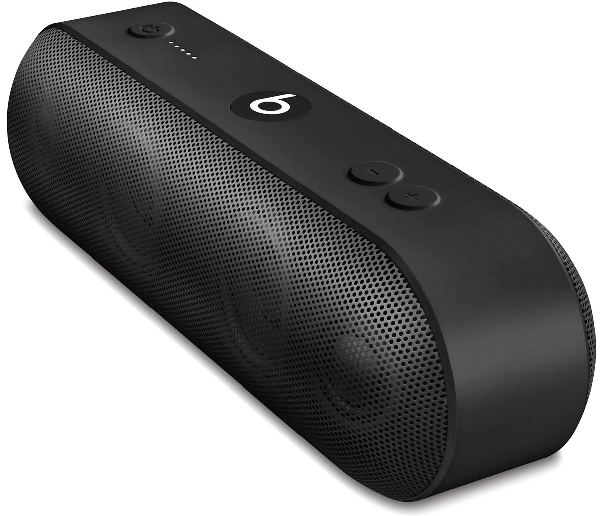 Beats Pill+, Black портативная акустическая системаML4M2ZE/A Beats Pill+, Black портативная акустическая системаML4M2ZE/AАкустическая система Beats Pill+ полностью портативна и наполняет комнату богатым и чистым звучанием - удивительно мощным и чётким. Стильный интерфейс Beats Pill+ интуитивно понятен и открывает совершенно новые возможности для совместного прослушивания музыки.Стереосистема с активным двухканальным кроссовером создаёт великолепное звуковое поле с широким динамическим диапазоном и чётким звучанием во всех музыкальных жанрах. В раздельных динамиках высоких и низких частот используется такая же акустическая схема, как в профессиональных студиях звукозаписи по всему миру.Благодаря продуманному дизайну Beats Pill+ звучит так же хорошо, как и выглядит. В его простом и интуитивно понятном интерфейсе нет ничего лишнего, и включить любимую музыку очень легко.Объедините Beats Pill+ в пару с iPhone, MacBook или любым другим устройством Bluetooth, чтобы слушать музыку, смотреть видео и играть в игры с великолепным качеством звука. Или объедините их в пару с Apple Watch для максимального удобства.Beats Pill+ работает 12 часов без подзарядки - слушайте музыку целый день. Нет времени ждать? Зарядите динамик через прилагаемый кабель Lightning и адаптер питания всего за три часа. Индикатор заряда позволяет отслеживать оставшееся время работы аккумулятора.Пусть музыка играет без остановки: заряжайте iPhone или внешнее музыкальное устройство от динамика Beats Pill+.Загрузите приложение Beats Pill+ из App Store, чтобы разблокировать функции, которые помогут вам с друзьями погрузиться в яркий мир музыки. Подключите второй динамик и слушайте музыку совершенно по-новому. Получайте программные обновления и обращайтесь за технической поддержкой в приложении.