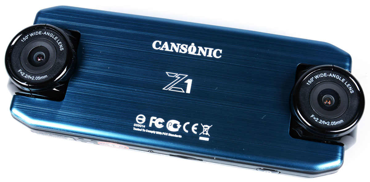 Cansonic Z1 Dual, Black видеорегистратор4627087521257 Cansonic Z1 Dual, Black видеорегистратор4627087521257Автомобильный видеорегистратор Cansonic Z1 Dual с двумя поворотными на 180 градусов камерами для съемки дороги и салона автомобиля. Данная модель пишет видео в с двух камер. Как правую так и левую камеру видеоерегистратора вы можете повернуть как в салон так и на дорогу.Устройство имеет две поворотных широкоугольных камеры высокого разрешения с углом обзора 150°. Наличие двух равных по функционалу камер, позволяет охватить 360° обзора в автомобиле.Автомобильный видеорегистратор сочетает в себе уникальный дизайн, надёжность и технологичность. Он способен работать в автономном режиме до 2-х часов.Идущие в комплекте Cansonic Z1 Dual два варианта быстросъёмных крепления обеспечат возможность легкого снятия и установки аппарата на место. Небольшие размеры устройства и корпус выполненный в неприметном дизайне дают возможность незаметно установить видеорегистратор.Модель обладает дисплеем размером 2 дюйма. Экран яркий и контрастный. Даёт хорошую возможность для просмотра и настройки регистратора.В Cansonic Z1 Dual встроен G-сенсор, который реагирует на удар, резкое торможение, а также на резкие изменения скорости. G-сенсор гарантирует сохранность видеофайла при записи, которого произошел инцидент.Специально установленная на корпусе кнопка аварийной записи позволит сохранить видео в нестираемую область в памяти вашей карты, что позволит вам не волноваться за сохранность снятых вами материалов.Электронная стабилизация изображения Cansonic Anti-ShakeВстроенный аккумулятор Li-ion 700 мАчФункция WDR