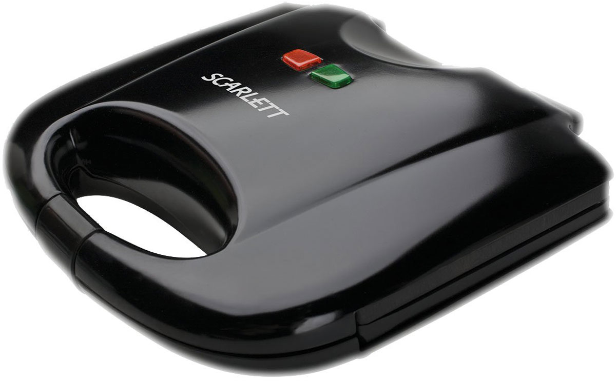 Scarlett SC-1119, Black тостер для бутербродовSC-1119 Scarlett SC-1119, Black тостер для бутербродовSC-1119Сэндвич-тостер Scarlett SC-1119 – это устройство, при помощи которого вы сможете готовить поджаренные и ароматные тосты для бутербродов и сэндвичей.Устройство имеет высокую мощность, благодаря чему вы сможете приготовить завтрак за считанные минуты. Наличие антипригарного покрытия предотвратит появление на тостах подгорелых мест. Автоматическая система регулировки температуры оптимизирует процесс готовки.Управление осуществляется при помощи двух кнопок, находящихся в верхней части прибора. Индикаторы включения и готовности к работе предназначены для информирования пользователя, что касается текущего состояния тостера.Корпус выполнен из высокопрочного пластика, который не деформируется в процессе использования изделия. Термоизолированная ручка обеспечивает безопасное использование прибора.Формы с антипригарным покрытием для приготовления бутербродовФиксатор ручекУдобство хранения шнура