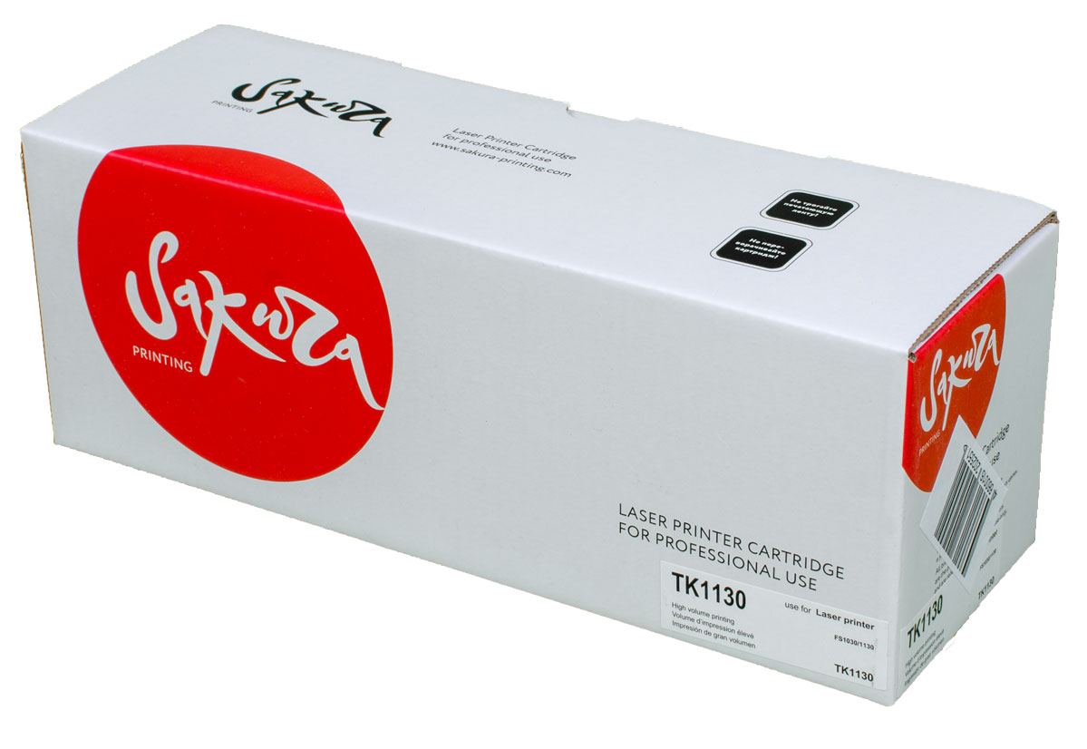 Sakura TK1130, Black тонер-картридж для Kyocera Mita FS1030/FS1130SATK1130 Sakura TK1130, Black тонер-картридж для Kyocera Mita FS1030/FS1130SATK1130Тонер-картридж Sakura TK1130 для лазерных принтеров Kyocera Mita FS1030/FS1130 является альтернативным решением для замены оригинальных картриджей. Он печатает с тем же качеством и имеет тот же ресурс, что и оригинальный картридж. В картриджах компании Sakura используется химический синтезированный тонер, который в отличие от дешевого тонера из перемолотого полимера, не царапает, а смазывает печатающий вал, что приводит к возможности многократных перезаправок картриджей. Такой подход гарантирует долгий срок службы принтера, превосходное качество и стабильность печати.Тонер-картриджи Sakura производятся при строгом соответствии стандартам ISO 9001 и ISO 14001, что подтверждено международными сертификатами.