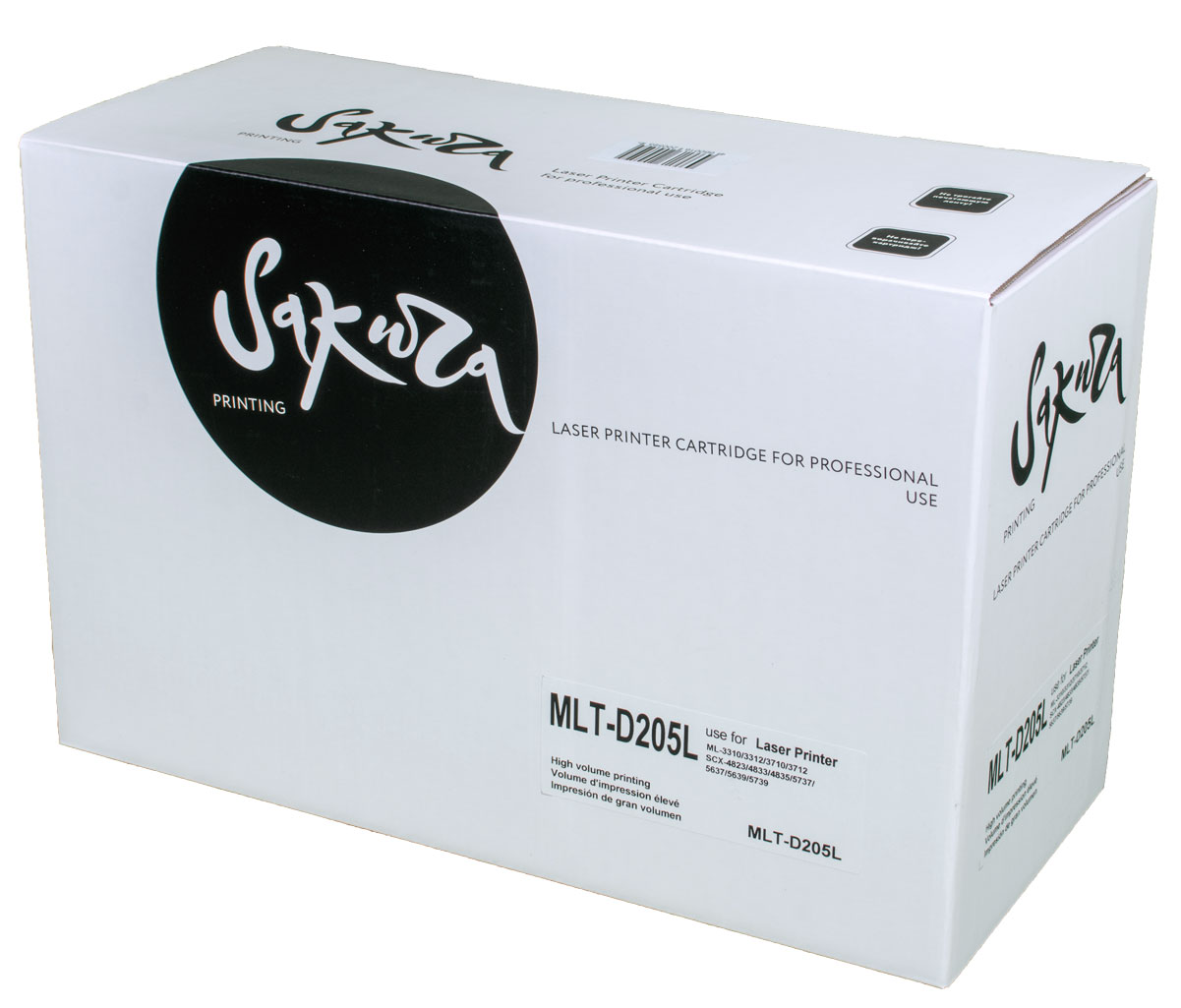 Sakura MLT-D205L, Black тонер-картридж для Samsung ML-3310/3312/3710/3712/SCX-4823/4833/4835/5737/5637/5639/5739SAMLTD205L Sakura MLT-D205L, Black тонер-картридж для Samsung ML-3310/3312/3710/3712/SCX-4823/4833/4835/5737/5637/5639/5739SAMLTD205LТонер-картридж Sakura MLT-D205L для лазерных принтеров Samsung ML-3310/3312/3710/3712ND SCX-4823/4833HD/5737/5637HR/5639/573 является альтернативным решением для замены оригинальных картриджей. Он печатает с тем же качеством и имеет тот же ресурс, что и оригинальный картридж. В картриджах компании Sakura используется химический синтезированный тонер, который в отличие от дешевого тонера из перемолотого полимера, не царапает, а смазывает печатающий вал, что приводит к возможности многократных перезаправок картриджей. Такой подход гарантирует долгий срок службы принтера, превосходное качество и стабильность печати.Тонер-картриджи Sakura производятся при строгом соответствии стандартам ISO 9001 и ISO 14001, что подтверждено международными сертификатами.