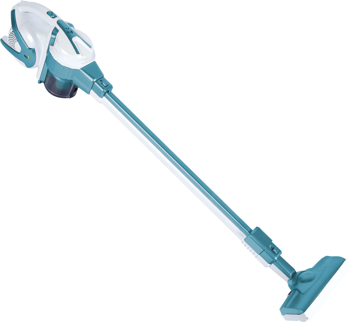 Unit UVC-5210, Aquamarine пылесосCE-0432076 Unit UVC-5210, Aquamarine пылесосCE-0432076Вертикальный пылесос Unit UVC-5210 идеально подходит для чистки ковров и полов, а также для уборки в труднодоступных местах. Циклоническая система организации воздушного потока обеспечивает высокую производительность уборки и оптимальные результаты. Простое опорожнение пылесборника и наличие фильтра позволяют быстро и без хлопот избавиться от пыли.