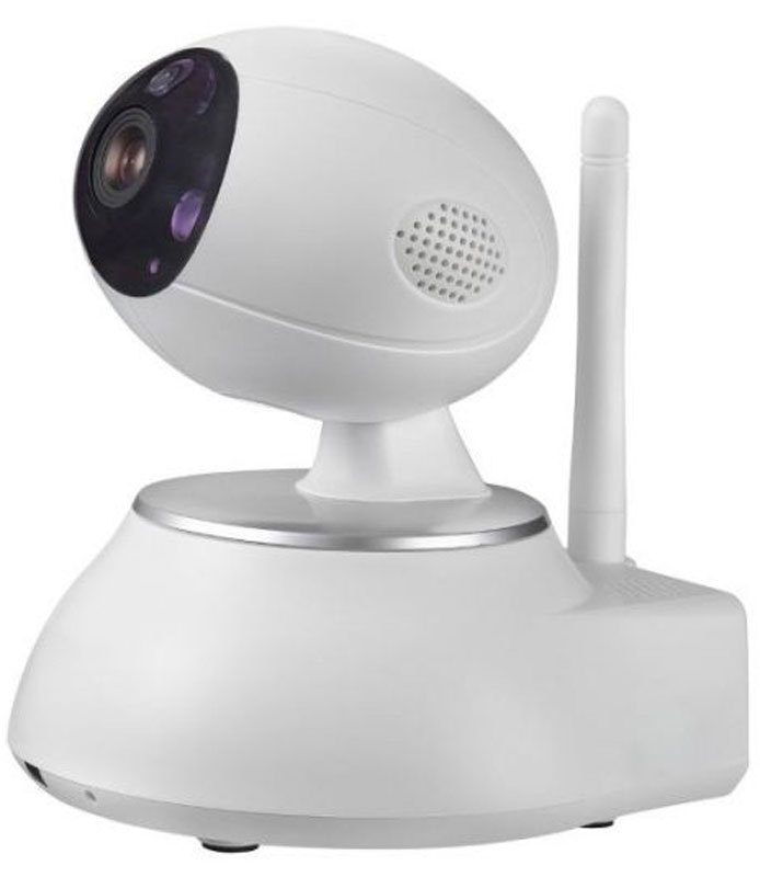 Sapsan IP-Cam iEVE Wi-Fi камера9000 Sapsan IP-Cam iEVE Wi-Fi камера9000Wi-Fi камера Sapsan IP-Cam iEVE - бюджетная комнатная сетевая видеокамера с возможностью контроля и записи по срабатыванию подключенных к ней беспроводных датчиков. Подходит для онлайн контроля за помещениями, в том числе складов с температурой до -10°С.IP-Cam iEVE может поворачиваться по горизонтали до 355°, а по вертикали на 120°, так что камера может видеть все помещение, а управлять можно из любой точки мира.В камере есть встроенный микрофон и динамик, позволяющий вести не только запись звука, но и иметь обратную связь с помещением. Например расположив камеру в комнате ребенка вы не только будете слышать его , но и иметь возможность успокоить ребенка, или просто поговорить с ним.Wi-Fi камера с качеством 1280 на 720 пикселей, может вести запись при скорости 25 кадров в секунду. Запись видео на MicroSD размером до 128 Гб происходит циклично. Архива в качестве HD хватает на 10 суток в лучшем качестве, и на 30 суток в среднем качестве. Архив можно просматривать удаленно с компьютера или ноутбука, планшета или смартфона.К сетевой камере можно подключить до 64 беспроводных датчиков: движения, открытия окна и двери, пожарный, утечки газа, вибрации и др. При срабатывании датчика передается сигнал на камеру и автоматически включается запись, если она до этого не велась. Благодаря этому можно создать систему беспроводного охранного видеонаблюдения.Поддержка протоколов Onvif для простой интеграции камеры с любыми видеорегистраторами и сервисами видеонаблюдения.Встроенная подсветка до 10 метров дает возможности качественно вести ночную съемку.
