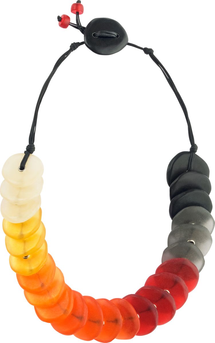 Ожерелье Lalo Treasures, цвет: оранжевый, черный. N1449/2Колье (короткие одноярусные бусы) Ожерелье Lalo Treasures, цвет: оранжевый, черный. N1449/2Колье (короткие одноярусные бусы)Ожерелье Lalo Treasures на текстильной основе оформлено крупными элементами из сплава ювелирной смолы. Модель имеет завязки утяжки, которыми можно регулировать длину изделия.