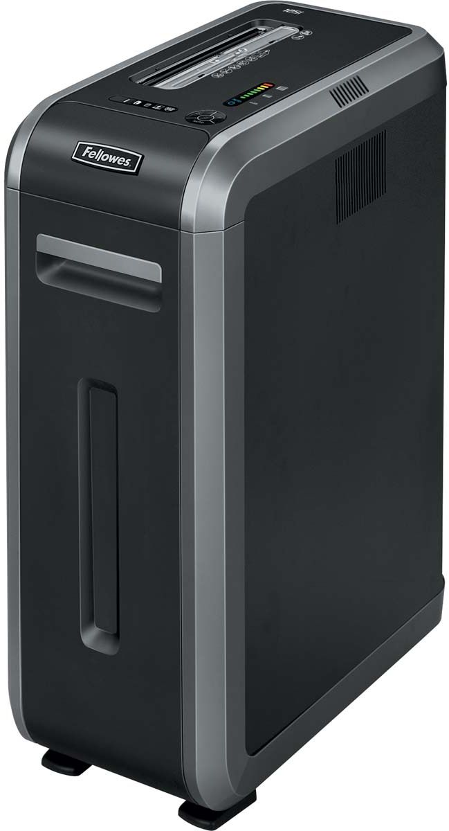 Fellowes Powershred 125I, Black шредерFS-46130 Fellowes Powershred 125I, Black шредерFS-46130Powershred125i – высокотехнологичный шредер для использования в среднем офисе с увеличенным времени рабочего цикла 45 мин. Рекомендуемая нагрузка до 3000 листов в день. Производительность – 18 листов. Продольная резка на полосы шириной 5,8мм соответствуют P-2 уровню секретности по DIN 66399.Высокопроизводительный шредер сосредоточил в себе все самые современные технологии уничтожения документов, повышающие безопасность и облегчающие работу с уничтожителем.