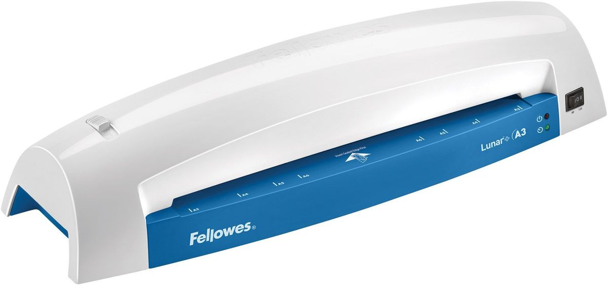 Fellowes Lunar+ A3, Grey Blue ламинаторFS-57425 Fellowes Lunar+ A3, Grey Blue ламинаторFS-57425Lunar A3+ – ламинатор начального уровня для домашнего офиса и использования время от времени. Ламинатор Lunar A3 предназначен для работы с пленкой 75/80/125 мкм