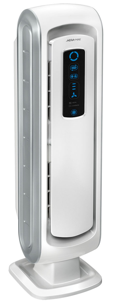 Fellowes Aeramax DB5 воздухоочистительFS-94017 Fellowes Aeramax DB5 воздухоочистительFS-94017Воздухоочиститель для семей с маленькими детьми DB5/DB55, предназначен для помещений до 8 м2Специальная цена в интернет магазине:Воздухоочиститель Fellowes AeraMax DB5 (fs-94017) предназначен для эффективной очистки воздуха в помещении площадью до 8м2.Воздух проходит 4 степени очистки, что позволяет значительно улучшить качество воздуха внутри помещений, удалив 99.97% загрязняющих частиц. Угольный фильтр удаляет запахи, химические загрязнения и крупные частицы, переносимые по воздуху.True HEPA фильтр задерживает 99.97% частиц размером от 0.3 микрон, включая споры плесени, пыльцу растений, пылевых клещей, большинство бактерий, аллергенов и сигаретный дым.Антибактериальная обработка AeraSafe™– встроенная защита от роста бактерий, вызывающих неприятный запах, плесени и грибков на фильтре True HEPA.Технология PlasmaTRUE™ безопасно удаляет содержащиеся в воздухе загрязняющие вещества, мгновенно нейтрализуя вирусы и микробы.Воздухоочиститель прост в работе и обладает удобным пользовательским интерфейсом. В режиме работы АВТО, датчики оценивают изменения качества воздуха в помещении, на основании чего устанавливается соответствующий режим очистки.Отличительной особенностью данной модели является возможность блокировки настроек и ночной режим работы, позволяющий снизить яркость светодиодов на 70%.