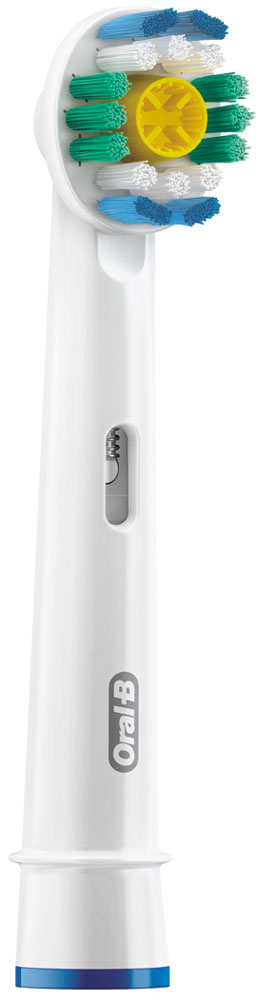 Сменные насадки для зубной щетки Oral-B 3D White, 2 шт4210201757757 Сменные насадки для зубной щетки Oral-B 3D White, 2 шт4210201757757Oral-B – марка зубных щеток №1, рекомендуемая большинством стоматологов мира!** по данным исследования, проведенного в 2011-2012 году агентством Attitude Measurement Corporation среди репрезентативной выборки стоматологов.Сменные насадки Oral-B 3D White разработаны для бережного удаления потемнений на поверхности эмали. Для более совершенной чистки и отбеливания за счет устранения пигментированного налета (от кофе, табака). Полирующая чашечка специально разработана для того, чтобы удерживать зубную пасту и бережно устранять окрашивание пока щетинки очищают от зубного налета. Совместима со всеми зубными щетками с технологией возвратно-вращательных движений.- Полирующая чашечка удаляет пигментированный налет- Голубые щетинки Indicator, обесцвечиваясь наполовину, сигнализируют об износе щетины и напоминают о необходимости замены насадки.- Для бережного отбеливания и полировки: полирующая чашечка в середине щеточного поля помогает восстановить естественную белизну зубов- Подходит для всех электрических зубных щеток Oral-B кроме Sonic/Pulsonic. - Закруглённые кончики щетинок безопасны для эмали и дёсен.Срок хранения – 5 лет.
