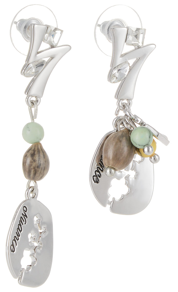 Серьги Art-Silver, цвет: серебряный. СРГ173-1-369Серьги с подвесками Серьги Art-Silver, цвет: серебряный. СРГ173-1-369Серьги с подвескамиСтильные серьги Art-Silver выполнены из бижутерного сплава. Две серьги оформлены разными декоративными украшениями. Серьги выполнены с замками-гвоздиками. Такие серьги будут ярким дополнением вашего образа.