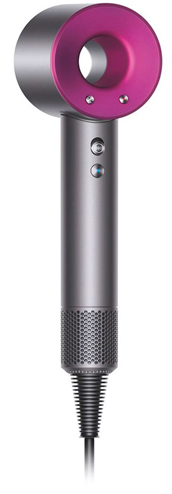 Dyson Supersonic, Pink фенSupersonic Dyson Supersonic, Pink фенSupersonicDyson Supersonic - фен для волос, продуманный иначе.Быстрое высушивание волосВысушивание волос не должно длиться вечно. Для быстрого высушивания волос необходим интенсивный, управляемый поток воздуха.Данная модель помогает избежать чрезмерного нагревания волос, защищая их естественный блеск. Температура воздуха замеряется 20 раз в секунду, постоянно находясь под контролем.Благодаря технологии Heat Shield поверхность насадки не нагревается. Даже при близком контакте с волосами.Только фен для волос Dyson Supersonic поставляется в комплекте с магнитными насадками, которые легко устанавливаются.Насадка-концентратор для укладки волос позволяет формировать каждый локон в отдельности, не затрагивая другие влажные волосы.Диффузор Dyson равномерно рассеивает воздух вокруг локонов, позволяя выделить каждый завиток.Насадка Dyson для создания направленного потока бережно высушивает волосы с помощью равномерного, объемного потока воздуха.3 точные настройки скорости: быстрое высушивание волос, стандартный режим и укладка. 4 уровня нагрева: 100°C - быстрое высушивание волос и укладка, 80°C - стандартное высушивание волос, 60°C - бережное высушивание волос, 28°C - поток прохладного воздуха.