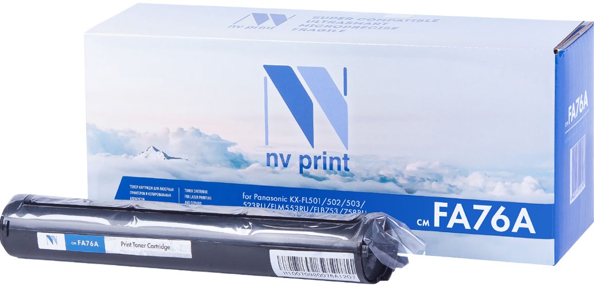 NV Print KX-FA76A, Black картридж для Panasonic KX-FL501/502/503/523RU/FLM553RU/FLB753/758RUNV-KXFA76 NV Print KX-FA76A, Black картридж для Panasonic KX-FL501/502/503/523RU/FLM553RU/FLB753/758RUNV-KXFA76Картридж NVP лазерный совместимый Panasonic, производитель NV Print, модель NV-KX-FA76A для Panasonic KX-FL501/502/503/523RU/FLM553RU/FLB753/758RU, ресурс 2000 копий.