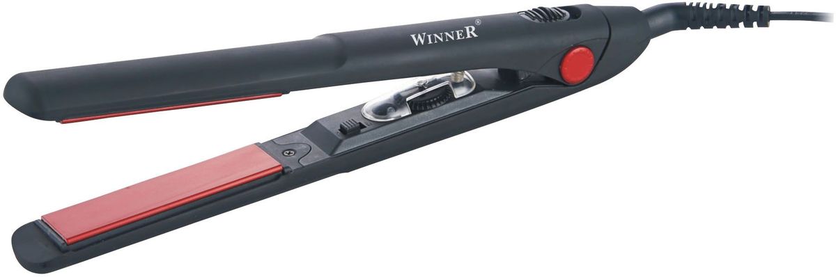 Winner Electronics WR-526 выпрямитель волосWR-526 Winner Electronics WR-526 выпрямитель волосWR-526Корпус-нейлон, пластины-керамич.покрытие. Питание: 110-240V, 50/60Hz, мощность 45W. Кнопка вкл/выкл ON/OFF.Индикатор отключения. Нагреватель РТС. Крючок для подвешивания. Кнопка фиксации на ручке. Длина шнура 160 см.Регулирование температуры от 80 до 230 градусов.Температура нагревания 180 градусов в течение 120 сек. Размер пластины 90х26 мм.