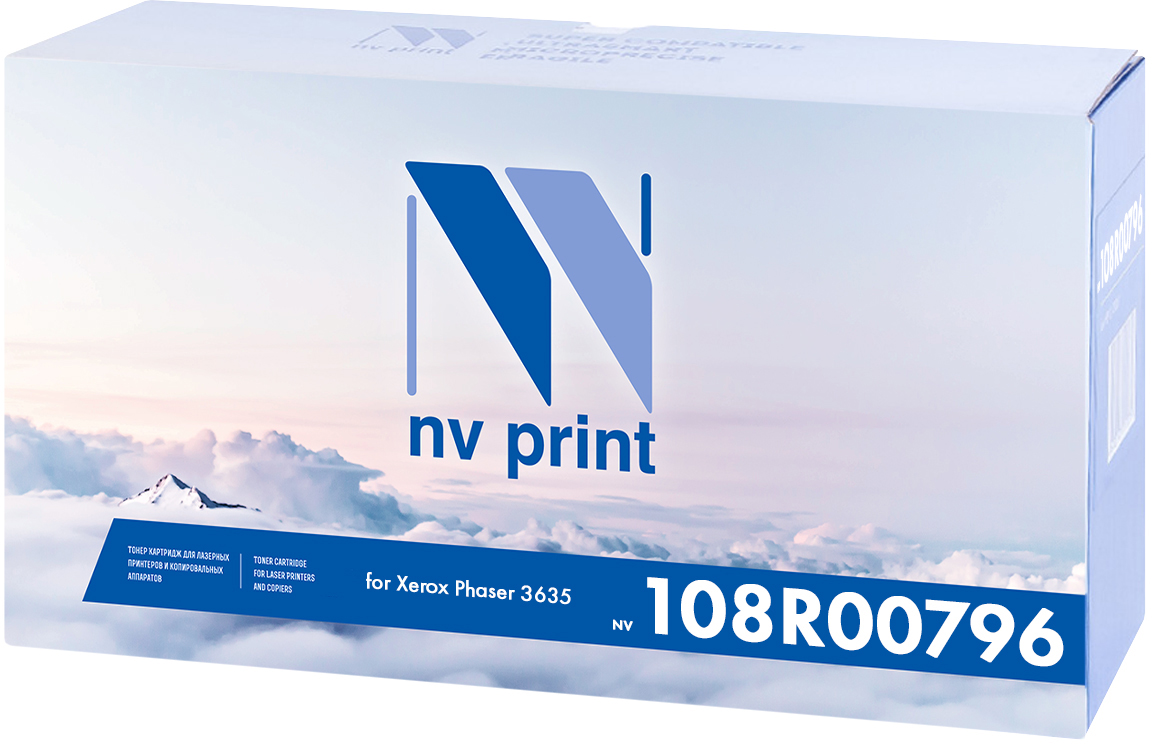 NV Print 108R00796, Black тонер-картридж для Xerox Phaser 3635NV-108R00796 NV Print 108R00796, Black тонер-картридж для Xerox Phaser 3635NV-108R00796Совместимый лазерный картридж NV Print NV-108R00796 для печатающих устройств Xerox - это альтернатива приобретению оригинальных расходных материалов. При этом качество печати остается высоким. Картридж обеспечивает повышенную чёткость чёрного текста и плавность переходов оттенков серого цвета и полутонов, позволяет отображать мельчайшие детали изображения.Лазерные принтеры, копировальные аппараты и МФУ являются более выгодными в печати, чем струйные устройства, так как лазерных картриджей хватает на значительно большее количество отпечатков, чем обычных. Для печати в данном случае используются не чернила, а тонер.