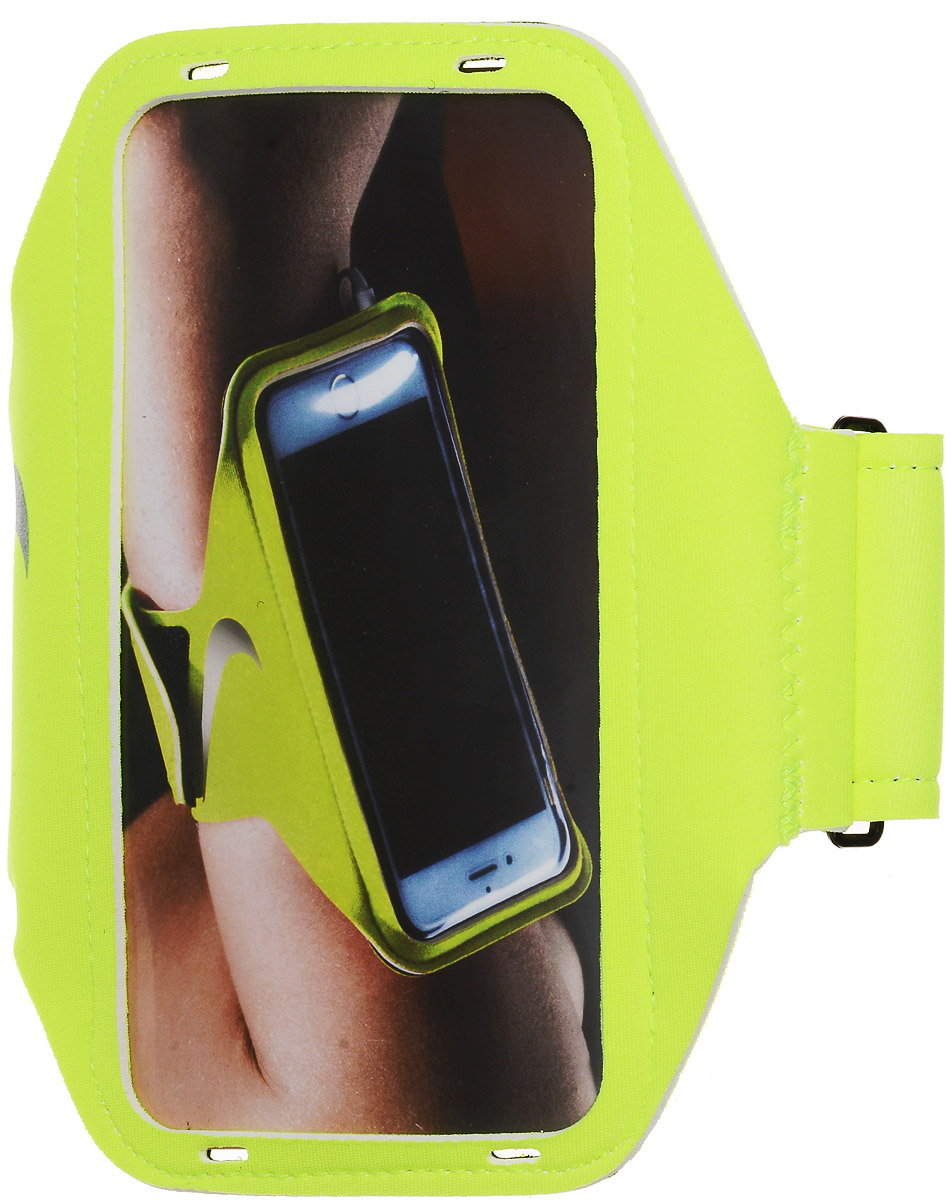 Чехол для телефона на руку Nike Lean Arm Band, цвет: салатовый, серый