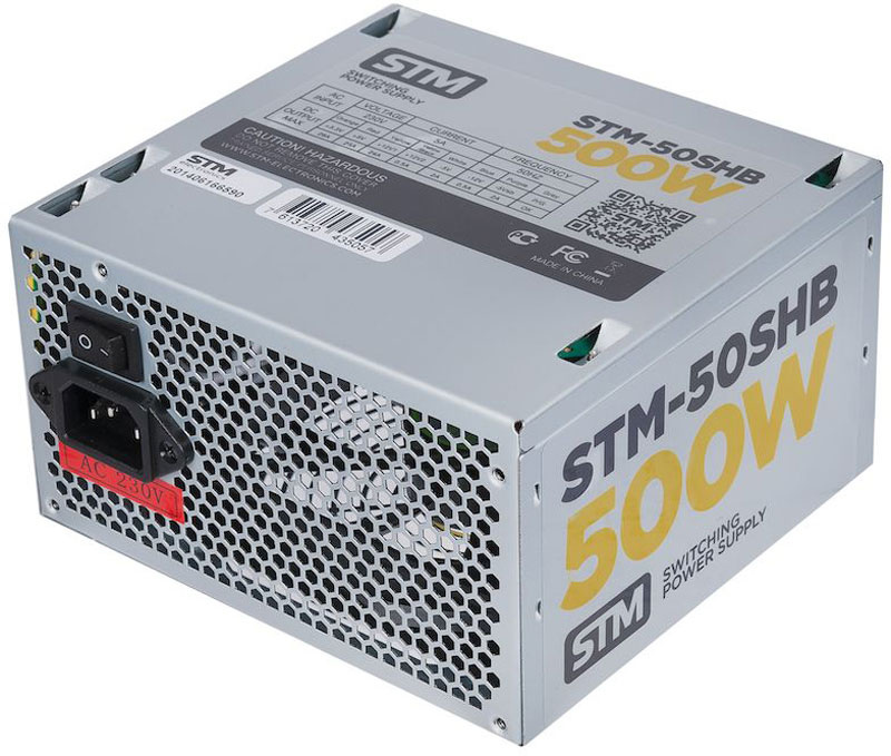 STM 50SHB блок питания для игрового компьютера1000205627 STM 50SHB блок питания для игрового компьютера1000205627Блок питания STM 50SHB обеспечит бесперебойную работу вашего компьютера. Он изготовлен с применением высококачественных материалов. Высокая производительность делает этот источник питания отличным выбором при сборке ПК.Выполненный из прочного металла, блок питания STM 50SHB оснащен мощным вентилятором для охлаждения. Его диаметр составляет 120 мм. Данный вентилятор обеспечивает превосходное охлаждения блока питания и отличается фактически полным отсутствием шума во время своей работы.