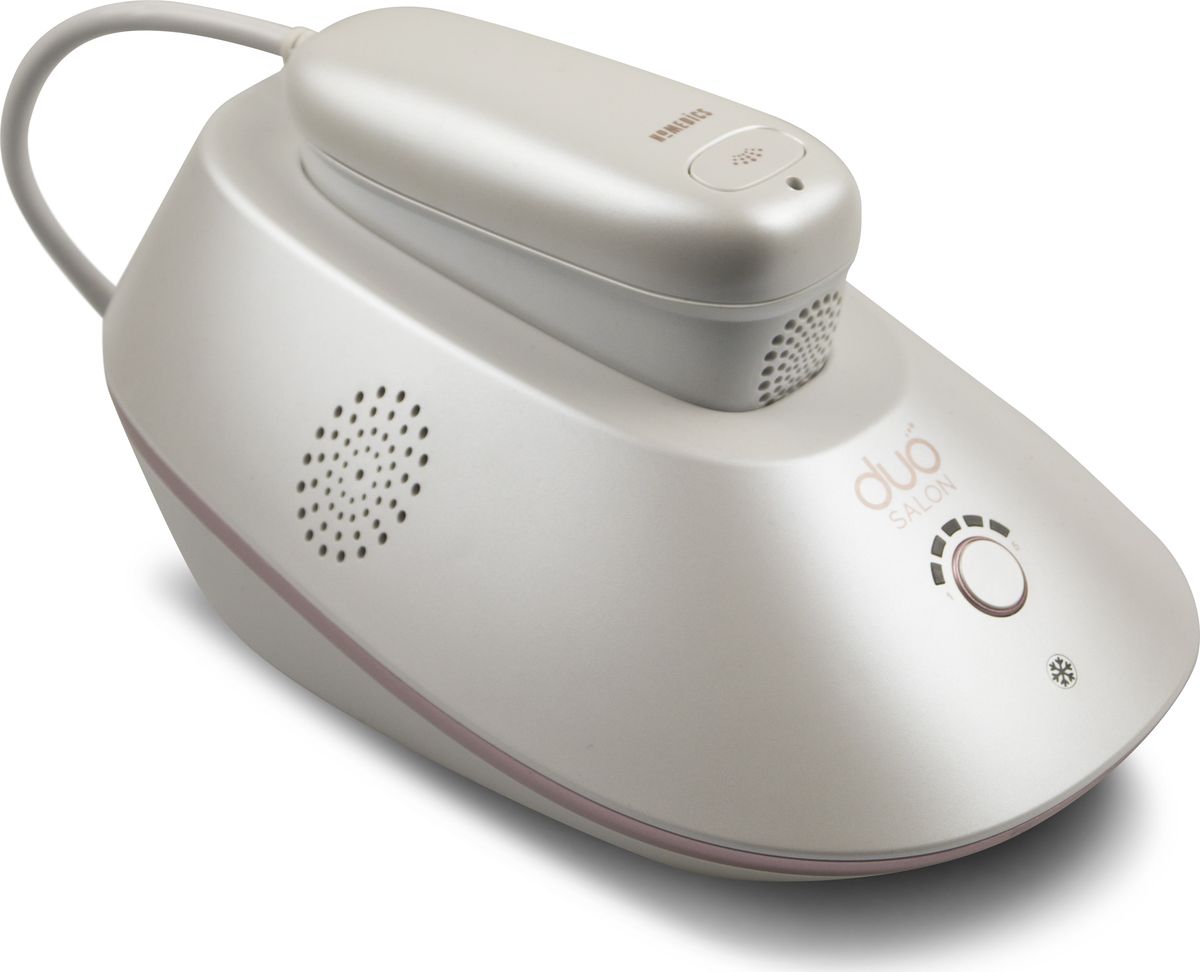 Фотоэпилятор HOMEDICS IPL-SLN500K-EUIPL-SLN500K-EU Фотоэпилятор HOMEDICS IPL-SLN500K-EUIPL-SLN500K-EUHomedics предлагает новое решение, при котором вы получаете салонную технологию для домашнего применения. Модель фотоэпилятора IPL-SLN500K-EU имеет мощную лампу и встроенную систему охлаждения. Технология DUO SALON обеспечивает в комплексе безопасное и безболезненное удаление волос. Эта технология считается одной из самых новых и эффективных. Фотоэпиляция производится источником светового излучения высокой мощности - 10 Дж/(см)^2. Подобно лазерной, технология фотоэпиляции основана на эффекте поглощения энергии света меланином, сосредоточенным в стержне и луковице волоса. Однако, в отличие от лазера, свет способен воздействовать на более широкий цветовой спектр волос и, как следствие, обеспечивать более высокий результат от процедуры. Исключение составляют только очень светлые и седые волосы. Абсолютный эффект достигается в течение 3 – 6 процедур с интервалом в несколько недель. 1/этот метод эффективен, поскольку площадь обрабатываемого участка кожи одной вспышкой составляет около 4 квадратных сантиметров, а за счет высокой скорости генерации вспышек – более 2-х за секунду вся процедура, в зависимости от участка кожи, занимает от 5 до 30 минут; 2/ фотоэпиляция обеспечивает абсолютно незначительные ощущения за счет встроенной системы охлаждения, которая включается каждый раз, когда происходит вспышка мощного излучения; 3/мощность фотоэпилятора настолько высока 10 Дж/(см)^2, что эта процедура обеспечивает длительность и необратимость эффекта. Встроенный датчик кожи заблокирует работу устройства на темных участках кожи, что обеспечит вашу безопасность. Несколько уровней энергии предусмотрены для кожи разного типа чувствительности. Данная модель фотоэпилятора оснащена лампой, раcсчитанной на 500.000 вспышек – он практически вечный. Вы всегда, в любое время сможете им воспользоваться для коррекции гладкости кожи и удаления нежелательных волос. В комплект входит шикарный футляр для хранения устройства.