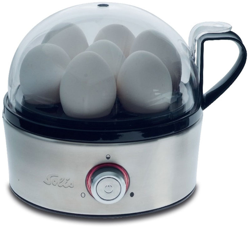 Solis Egg Boiler & More яйцеваркаEgg Boiler & More Solis Egg Boiler & More яйцеваркаEgg Boiler & MoreЯйцеварка Solis Egg Boiler & More имеет корпус из высококачественной нержавеющей стали. Прибор позволит приготовить до 7 яиц одновременно.Электронная регулировка времени приготовленияБольшая эргономичная ручка Cool TouchБольшой светодиодный индикатор работыАкустический сигнал в конце приготовленияНескользящие ножки