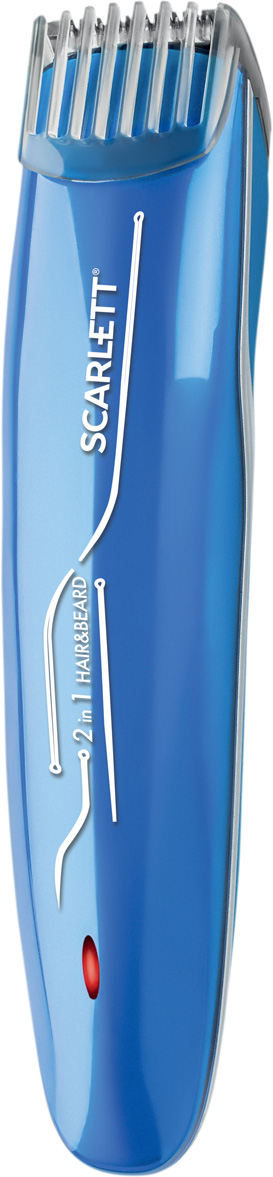 Scarlett SC-HC63C57, Blue машинка для стрижкиSC-HC63C57 Scarlett SC-HC63C57, Blue машинка для стрижкиSC-HC63C57Scarlett SC-HC63C57 - легкая и удобная в использовании машинка для стрижки волос и моделирование бороды и усов. Оснащена функцией филировки. С её помощью в домашних условиях можно выполнять стрижку на высоком профессиональном уровне. Лезвия машинки выполнены из прочной и долговечной нержавеющей стали, они обеспечивают высокую точность стрижки. Встроенный NiCd аккумулятор емкостью 800 мАч позволяет устройству работать до 45 минут на одном подзаряде.