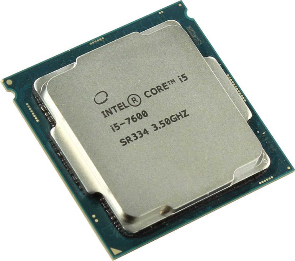 Intel Core i5-7600 процессор396375 Intel Core i5-7600 процессор396375Core i5-7600 - процессор для настольных персональных компьютеров, основанных на платформе Intel. Обеспечит высокую производительность системы, когда это необходимо.В основе лежит архитектура Kaby Lake, что позволяет оптимизировать работу четырех ядер, функционирующих на частоте 3,5 ГГц (4,1 ГГц в режиме Turbo Boost). Дополнительное быстродействие обеспечивается кэш-памятью третьего уровня объемом 6 МБ. Обработка изображения перед демонстрацией его на мониторе ПК осуществляется графическим процессором Intel HD Graphics 630.Одна из ключевых особенностей Kaby Lake кроется в поддержке HEVC кодирования и декодирования 4К видео. Процессоры 7-го поколения Intel, теперь перепоручают данную работу непосредственно графической карте, и не задействуют, как это было раньше, свои собственные ядра, тем самым качество потока 4К видео улучшается.Пользователь заметит и значительные улучшения в работе с 3D графикой при использовании Kaby Lake, в сравнении с предыдущими поколениями, что напрямую говорит об улучшении игрового процесса.Для двусторонней передачи данных между Intel Core i5-7600 и оперативной памятью компьютера предусмотрен встроенный контроллер, поддерживающий модули DDR4/DDR3L размером до 64 ГБ. Также в данной модели установлены контроллер PCI-E 3.0 и системная шина DMI 3.0, которые используются для связи с другими элементами ПК.