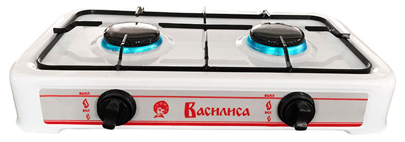 Василиса ГП2-1080, White плитка газоваяГП2-1080 Василиса ГП2-1080, White плитка газоваяГП2-1080Надежная газовая плитка Василиса ГП2-1080 с двумя конфорками. Идеальна для дома и дачи, в любое время года. Подходит для газа из баллонов и природного газа. Компактный корпус, покрытый эмалью, позволяет легко мыть и ухаживать за прибором. Данная модель имеет две горелки мощностью по 0,54 кВт каждая, что позволяет за несколько минут разогреть обед или вскипятить чайник с водой.Расход газа:0,235 кг/чДавление газа: 2800 ПаВид сжиженного газапропан/бутанСистема розжига горелки: ручнаяМаксимальный вес посуды на 1 конфорку: 10 кг