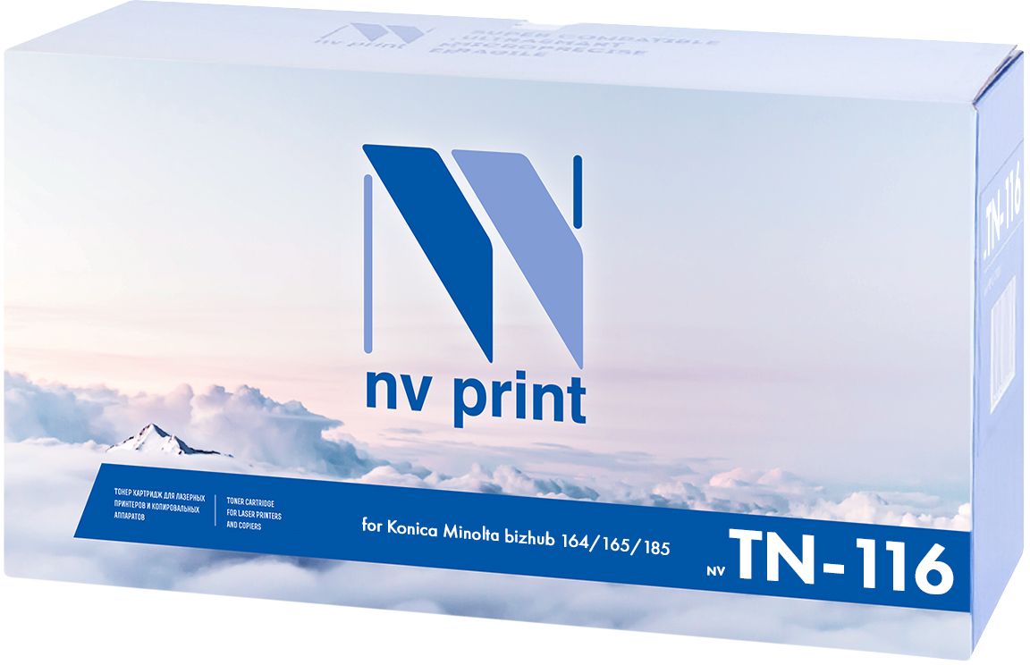 NV Print TN-116 тонер-картридж для Konica Minolta bizhub 164/165/185NV-TN-116 NV Print TN-116 тонер-картридж для Konica Minolta bizhub 164/165/185NV-TN-116Тонер-картридж NVP лазерный совместимый Konica Minolta, производитель NV Print, модель NV-TN-116 для Konica Minoltabizhub 164/165/185, ресурс 9000 копий