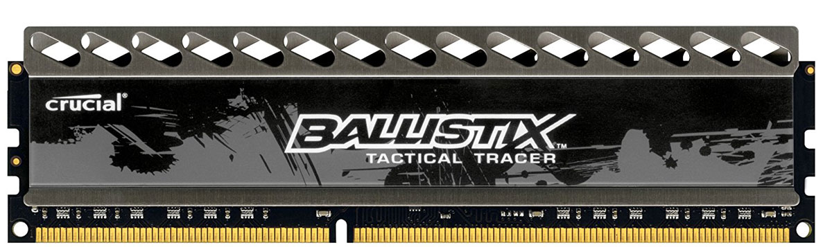 Crucial Ballistix Tactical Tracer DDR3 4Gb 1866 МГц модуль оперативной памяти (BLT4G3D1869DT2TXOBCEU)BLT4G3D1869DT2TXOBCEU Crucial Ballistix Tactical Tracer DDR3 4Gb 1866 МГц модуль оперативной памяти (BLT4G3D1869DT2TXOBCEU)BLT4G3D1869DT2TXOBCEUМодуль Crucial Ballistix Tactical Tracer типа DDR3разработан с учетом потребностей оверклокеров и требовательных геймеров. Алюминиевый радиатор модуля осуществляет теплоотвод и служит элементом агрессивного дизайна, который отлично подходит для геймерских компьютеров. Данный модуль памяти оснащен яркой светодиодной подсветкой.Модуль работает при тактовой частоте 1866 МГц и пропускной способности, достигающей до 14900 Мб/с, что гарантирует качественную синхронизацию и быструю передачу данных, а также возможность выполнения множества действий в единицу времени. Параметры тайминга 9-9-9-27 гарантируют быструю работу системы.