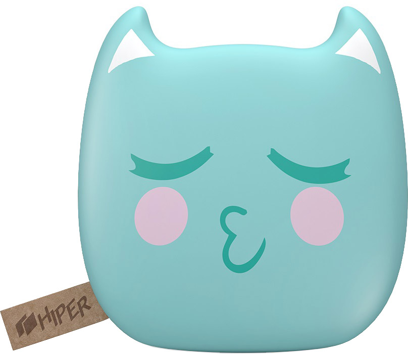 HIPER Zoo, Mint Cake внешний аккумулятор (7500 мАч)MINTCAKE 7500 ZOO HIPER Zoo, Mint Cake внешний аккумулятор (7500 мАч)MINTCAKE 7500 ZOOВнешний аккумулятор Hiper Zoo будет отличным приобретением как для взрослого, так и для ребенка. Он стилизован под забавную зверушку, но при этом сохраняет вполне серьезную функциональность – ёмкости батареи в 7500 мАч достаточно для трехкратной перезарядки современного смартфона.Универсальное применение. Аккумулятор может работать с телефонами, навигаторами, плеерами и высокопроизводительными планшетами – сила тока на контактах портов USB достигает 1 и 2,1 А.Удобство использования. Компактное зарядное устройство легко помещается в карман, небольшую сумочку или чехол для ноутбука. Прорезиненный корпус с эффектом софт-тач делает его приятным на ощупь и помогает надежно удерживать гаджет в руках даже при активном движении.Встроенный индикатор. Четыре светодиода отображают уровень остаточного заряда батареи, помогая не остаться без резервного источника питания в самый неподходящий момент.