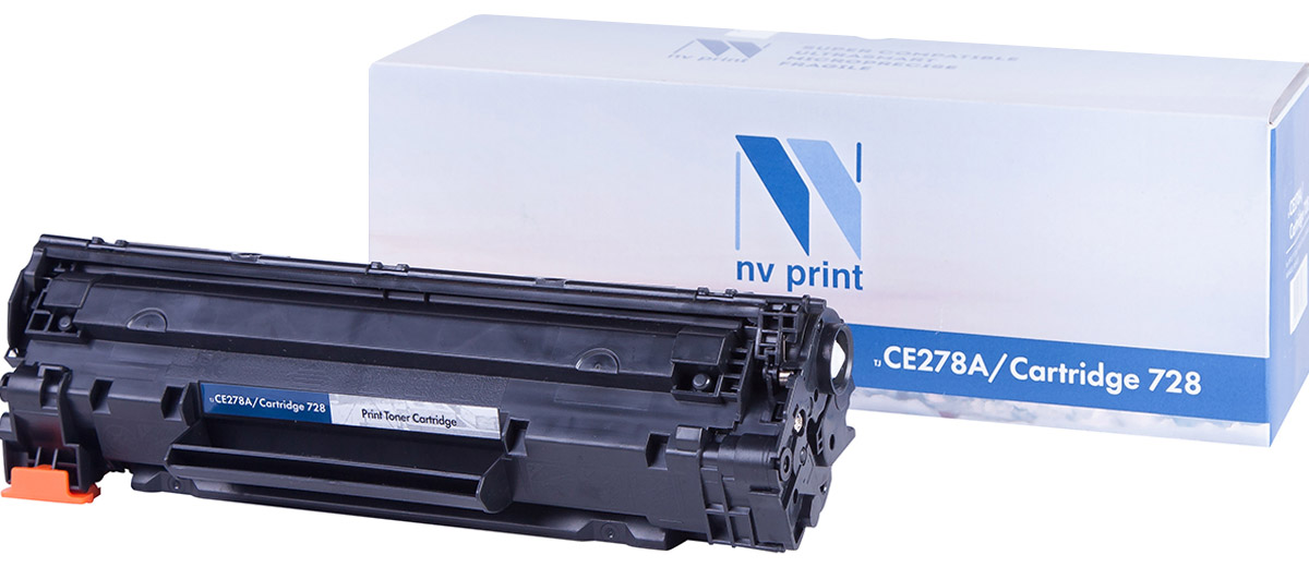 NV Print NV-CE278A/Canon728, Black тонер-картридж для HP LaserJet Р1566/Р1606W/M1536dnf MFP/Canon MF4580dn/4570dn/4550dn/4450/4430/4410NV-CE278A/Canon728 NV Print NV-CE278A/Canon728, Black тонер-картридж для HP LaserJet Р1566/Р1606W/M1536dnf MFP/Canon MF4580dn/4570dn/4550dn/4450/4430/4410NV-CE278A/Canon728Совместимый лазерный картридж NV Print NV-CE278A/Canon728 для печатающих устройств HP LaserJet и Canon - это альтернатива приобретению оригинальных расходных материалов. При этом качество печати остается высоким. Картридж обеспечивает повышенную чёткость чёрного текста и плавность переходов оттенков серого цвета и полутонов, позволяет отображать мельчайшие детали изображения.Лазерные принтеры, копировальные аппараты и МФУ являются более выгодными в печати, чем струйные устройства, так как лазерных картриджей хватает на значительно большее количество отпечатков, чем обычных. Для печати в данном случае используются не чернила, а тонер.
