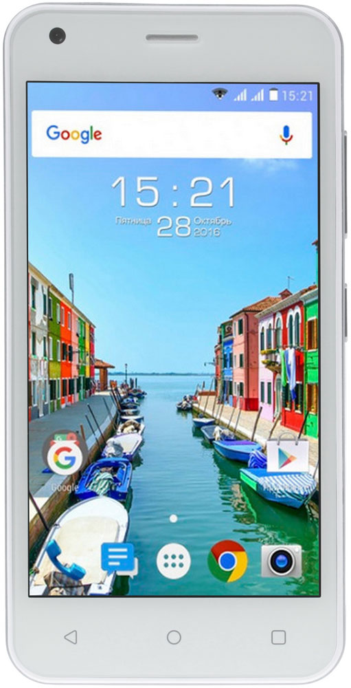 Fly Nimbus 11 FS455, White9888 Fly Nimbus 11 FS455, White9888Fly Nimbus 11 FS455 - смартфон, который создан для тех, кому важна легкость в управлении и современные технологии.Поддержка 4G LTE гарантирует высокую скорость передачи данных в любой точке мира. Традиционно смартфон оснащён 2 слотами под SIM-карты. Комбинируйте лучшие тарифы для личных и рабочих целей. Модули GPS и A-GPS позволяют увеличивать точность и надежность определения местоположения.Тонкий компактный корпус с небольшим экраном 4.5 и пропорциональным соотношением сторон комфортно располагается в ладони, позволяя управлять устройством одной рукой. Безупречное качество сборки принесет максимальное удовольствие при работе со смартфоном.Fly Nimbus 11 приятно удивит своей производительностью даже самых активных пользователей. Четырехъядерная архитектура процессора обеспечивает слаженную работу всего устройства и даёт мгновенный отклик на все поступающие запросы. Мощный процессор MT6737M и 1 ГБ оперативной памяти позволяют смартфону эффективно справляться с работой ресурсоёмких приложений.Данная модель станет незаменимым помощником в создании памятных фотографий. Камера c разрешением 5 Мпикс оснащена автофокусом, вспышкой и цифровым зумом, благодаря чему снимки получаются чёткими и яркими независимо от условий съёмки. Фронтальная камера с разрешением 2 Мпикс позволяет устраивать онлайн трансляции с друзьями и близкими.Батарея ёмкостью 1700 мАч в сочетании с энергоэффективной операционной системой позволит вам не беспокоиться о постоянной подзарядке смартфона: Fly Nimbus 11 уверенно работает до 150 часов в режиме ожидания, до 6 часов в режиме беспрерывного разговора и до 4 часов в режиме подключения к Wi-Fi.Современная ОС Android 6.0 позволит вам прочувствовать все преимущества системы и работать с контентом на интуитивном уровне.Телефон сертифицирован EAC и имеет русифицированный интерфейс меню и Руководство пользователя.
