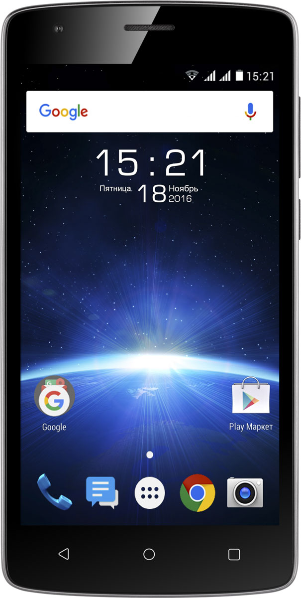 Fly Nimbus 12 FS510, Black9855 Fly Nimbus 12 FS510, Black9855Смартфон Fly Nimbus 12 FS510 с XLife аккумулятором станет идеальным спутником для тех, кто предпочитает всегда находиться в центре событий. Батарея ёмкостью 4000 мАч и мощный 4-ядерный процессор позволяют ему эффективно выполнять поставленные задачи.Позвольте себе забыть о необходимости регулярно подзаряжать смартфон. Энергоёмкий аккумулятор объёмом 4 000 мАч сможет обеспечить длительную и бесперебойную работу Fly Nimbus 12 даже при больших нагрузках.Производительный 4-ядерный процессор с тактовой частотой 1.3 ГГц работает на базе ОС Android 6.0, обеспечивая плавную работу интерфейса, быстрый отклик на прикосновения и эффективную работу в многозадачном режиме.На большом 5 IPS HD дисплее, заключённом в лаконичный корпус, удобно просматривать и редактировать фото и видео, смотреть сериалы и искать информацию в интернете. Задняя поверхность корпуса имеет рифлёную матовую текстуру, что обеспечивает надежное и удобное расположение смартфона в ладони.Nimbus 12 у вас под рукой всегда будет 5 Мпикс камера с быстрым автофокусом, которая позволит делать фотографии с разрешением 2560 x 1920 pix и снимать видео в FullHD разрешении. Также смартфон оснащён фронтальной камерой 2 Мпикс.Традиционно для Fly смартфон поддерживает работу двух SIM-карт, что делает работу ещё более плодотворной и удобной. Сочетайте лучшие тарифы для ваших задач.Телефон сертифицирован EAC и имеет русифицированный интерфейс меню и Руководство пользователя.
