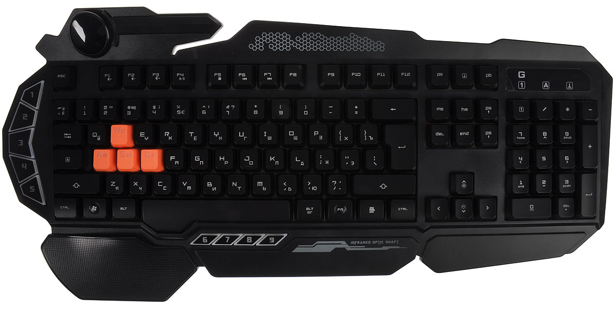 A4Tech Bloody B314, Black игровая клавиатура300818 A4Tech Bloody B314, Black игровая клавиатура300818Оптическая игровая клавиатура A4Tech Bloody В314 четырьмя кнопками Light Strike. Инновационная технология Light Strike использует оптические переключатели, обеспечивающие непревзойденное время отклика до 0.2 мс!Кнопки клавиатуры имеют LED-подсветку с возможность регулирования яркости, что обеспечивает идеальную видимость в темноте. Встроенные световые эффекты можно изменять с помощью сочетания клавиш Fn+F12.При использовании оптической игровой клавиатуры A4Tech Bloody В314 пользователи смогут по достоинству оценить отсутствие привычного дребезжание при нажатии и случайных двойных срабатываний. Ход срабатывания переключателя на 30% быстрее металлических. Благодаря технологии Dual-color injection клавиши никогда не сотрутся (только для англоязычной раскладки). 4 силиконовые нескользящие клавиши, предназначены для более долгого и комфортного использования. Двойные винты + двойные пружины + компенсирующая планка предназначены для большей прочности клавиши пробела.Игровой режим позволяет одновременно нажимать любое количество клавиш без опасений залипания. При нажатии Fn+F8 в режиме игры деактивируются кнопка Windows для предотвращения случайного вылета из игровой сессии.Игровая клавиатура A4Tech Bloody В314 оснащена влагозащищенной конструкцией - оптические переключатели защищены барьером в 6 мм для предотвращения попадания жидкости. Нескользящие резиновые ножки предотвращают вибрацию и скольжение клавиатуры во время игры.Модель заключена в алюминиевый корпус, что обеспечивает прочность и стойкость к коррозии.