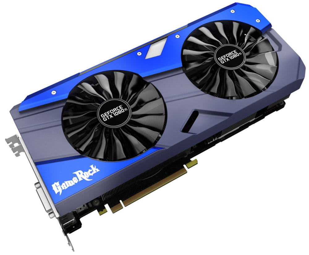 Palit GeForce GTX 1080 Ti GameRock 11G 11GB видеокартаNEB108TT15LC-1020G Palit GeForce GTX 1080 Ti GameRock 11G 11GB видеокартаNEB108TT15LC-1020GВидеокарта Palit PCI-E PA-GTX1080TI GameRock NV GTX1080Ti 11264Mb 352b GDDR5X 1505/11000 DVIx1/HDMIx