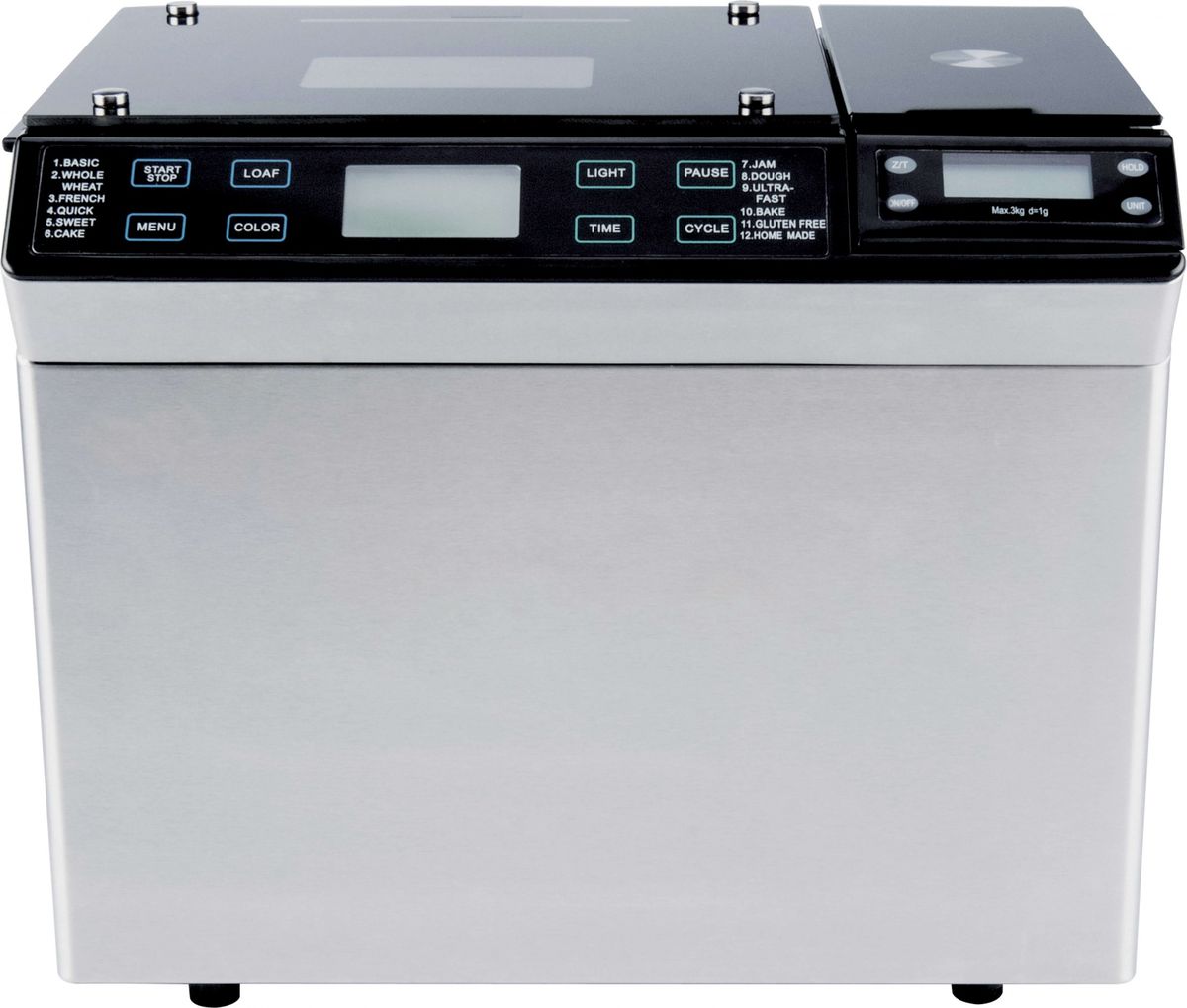 Gemlux GL-BM-999W хлебопечкаGL-BM-999W Gemlux GL-BM-999W хлебопечкаGL-BM-999WХлебопечка Gemlux GL-BM-999W12 программ, вес буханки 500/750/900 г, 3 варианта цвета корочки, подогрев 60 мин, отложенный старт до 13 ч, в комплекте мерный стакан, мерная ложка, лопасть для замеса, весы, дозатор ингредиентов