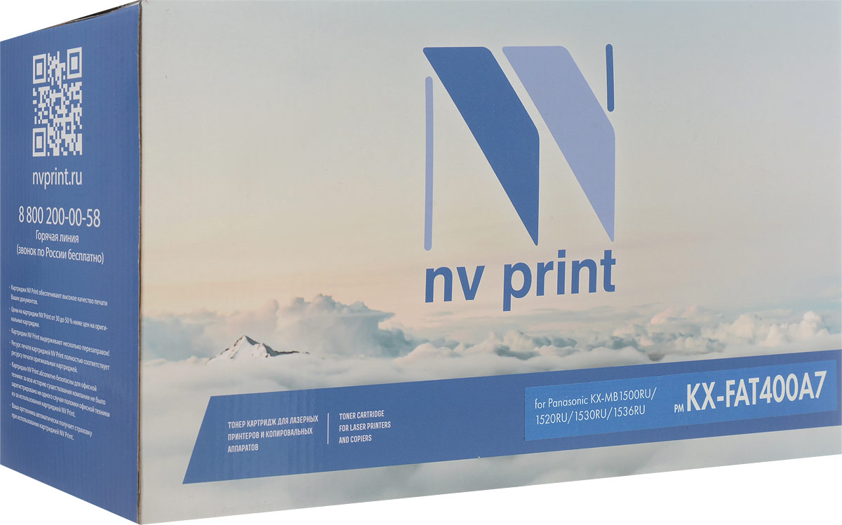 NV Print KXFAT400A7, Black тонер-картридж для Panasonic KX-MB1500RU/1520RU/1530RU/1536RUNV-KXFAT400A7 NV Print KXFAT400A7, Black тонер-картридж для Panasonic KX-MB1500RU/1520RU/1530RU/1536RUNV-KXFAT400A7Совместимый лазерный картридж NV Print KXFAT400A7 для печатающих устройств Panasonic - это альтернатива приобретению оригинальных расходных материалов. При этом качество печати остается высоким. Картридж обеспечивает повышенную чёткость чёрного текста и плавность переходов оттенков серого цвета и полутонов, позволяет отображать мельчайшие детали изображения.Лазерные принтеры, копировальные аппараты и МФУ являются более выгодными в печати, чем струйные устройства, так как лазерных картриджей хватает на значительно большее количество отпечатков, чем обычных. Для печати в данном случае используются не чернила, а тонер.