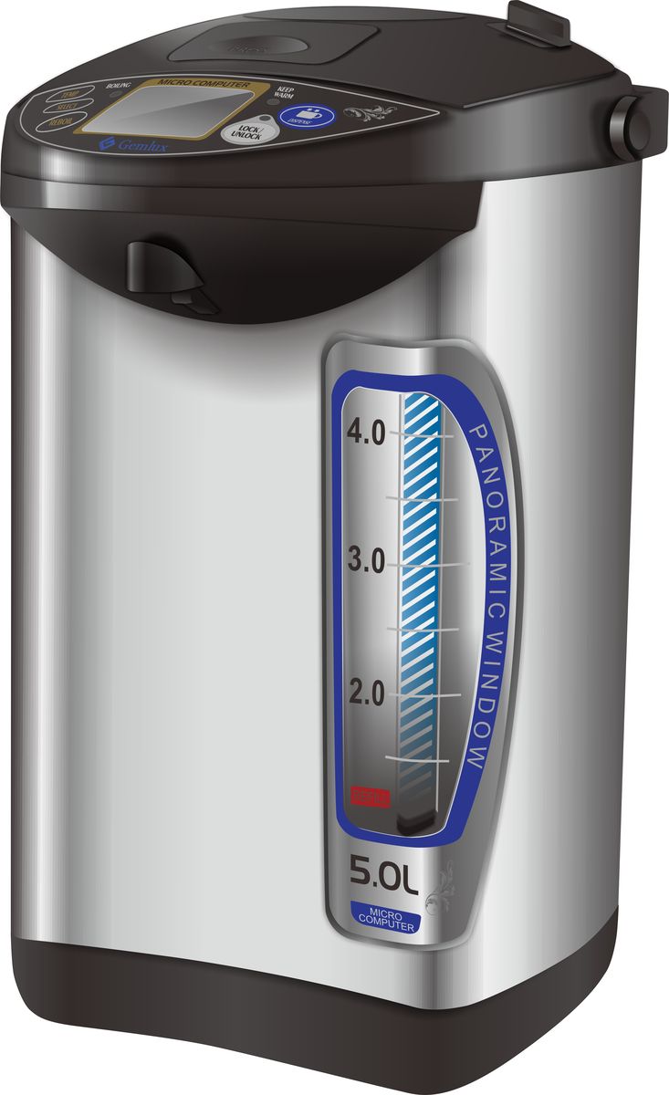 Gemlux GL-PCM-50W кипятильникGL-PCM-50W Gemlux GL-PCM-50W кипятильникGL-PCM-50WКипятильник Gemlux GL-PCM-50Wнастольный, автономный (наливной), объем 5 л, 3 способа розлива (ручной насос, электронасос, нажатие чашкой на рычаг), функция подогрева и повторного кипячения, нержавеющая сталь/пластмасса