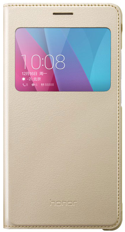 Huawei Smart Cover чехол для Honor 5X, Gold51991326 Huawei Smart Cover чехол для Honor 5X, Gold51991326Чехол Huawei Smart Cover создан специально для смартфона Honor 5X. Он идеально повторяет контуры устройства и обеспечивает ему надежную защиту при падениях. Приятен на ощупь, не скользит в руках и не утяжеляет конструкцию: с ним смартфон сохранит внешний вид и будет защищен от сколов и царапин.