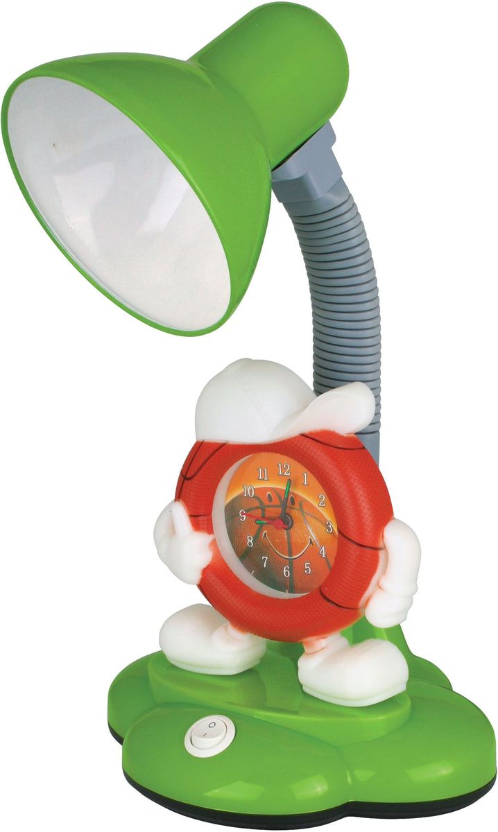 Светильник настольный детский Camelion, с часами, 230В, 40Вт, E27. KD-388 C0512620 Светильник настольный детский Camelion, с часами, 230В, 40Вт, E27. KD-388 C0512620Яркое решение для местного освещения в детской комнате, на письменном столе школьника. В светильниках используются безопасные и качественные материалы, возможность использования в качестве источника света любую лампу мощностью до 40 Вт. (Е27). В светильнике также имеются часы
