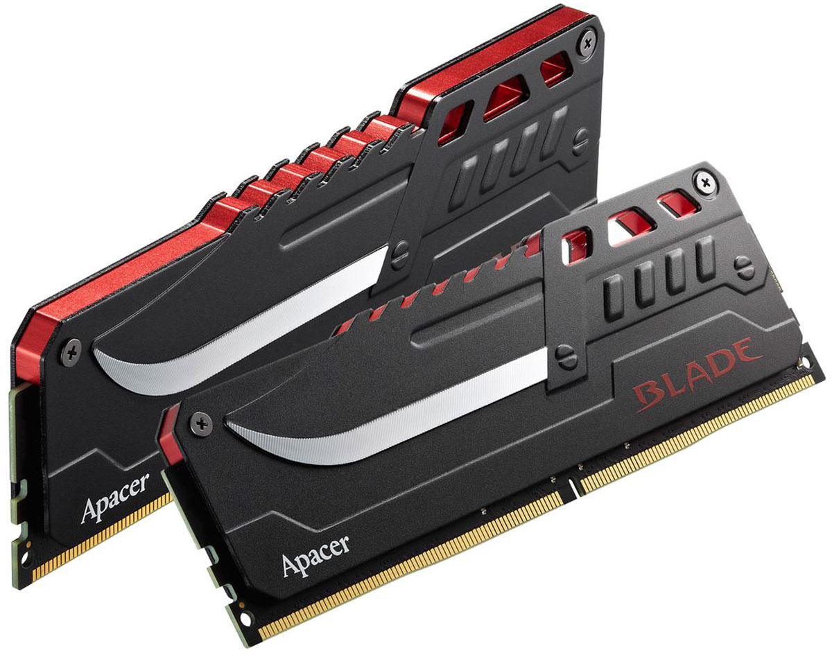 Apacer Blade DDR4 2x8Gb 3000 МГц комплект модулей оперативной памяти (EK.16GAZ.GEBK2)EK.16GAZ.GEBK2 Apacer Blade DDR4 2x8Gb 3000 МГц комплект модулей оперативной памяти (EK.16GAZ.GEBK2)EK.16GAZ.GEBK2Комплект модулей оперативной памяти Apacer Blade типа DDR4 обеспечивает увеличенную рабочую частоту (по сравнению с предыдущем поколением) при сниженном тепловыделении и экономном энергопотреблении. Данная память специально разработана для чипсета Intel Z170, процессоров Intel Skylake и поддерживает новейший стандарт Intel XMP2.0. Саблевидный теплораспределитель гарантирует отличную производительность.Общий объем памяти в 16 ГБ позволит свободно работать со стандартными, офисными и профессиональными ресурсоемкими программами, а также современными требовательными играми. Работа осуществляется при тактовой частоте 3000 МГц и пропускной способности, достигающей до 24000 Мб/с, что гарантирует качественную синхронизацию и быструю передачу данных, а также возможность выполнения множества действий в единицу времени. Параметры тайминга 16-16-16-36 гарантируют быструю работу системы.