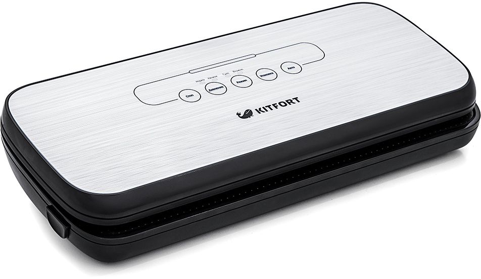 Kitfort КТ-1502-2 вакуумный упаковщикКТ-1502-2 Kitfort КТ-1502-2 вакуумный упаковщикКТ-1502-2Вакууматор Kitfort КТ-1502 современный прибор, призванный увеличить сроки хранения пищевых продуктов. Продукты, упакованные под вакуумом, сохраняют свежесть и не портятся существенно дольше по сравнению с обычными условиями хранения. Гораздо лучше хранятся овощи: меньше портятся, не сохнут, картошка и лук не прорастают. Зелень, упакованная в вакуумный контейнер, остается свежей и не вянет. Из мяса, рыбы и фарша, завакуумированных в пакеты, при хранении в морозильной камере не вымораживается влага, они не приобретают посторонних запахов. Технические характеристики:Напряжение: 220 В, 50 Гц Мощность: 110 Вт Создаваемое разряжение (максимум): 0,8 бар Длина шнура: 102 см Шланг для откачивания: 38 см Размер: 366 х 154 x 77 мм Комплектация: Вакууматор - 1 шт Вакуумные пакеты 20 х 30 см - 5 шт Рулон вакуумной пленки 20 х 200 см - 1 шт Шланг для откачивания вакуумных контейнеров - 1 шт Руководство по эксплуатации - 1 шт Гарантийный талон - 1 шт