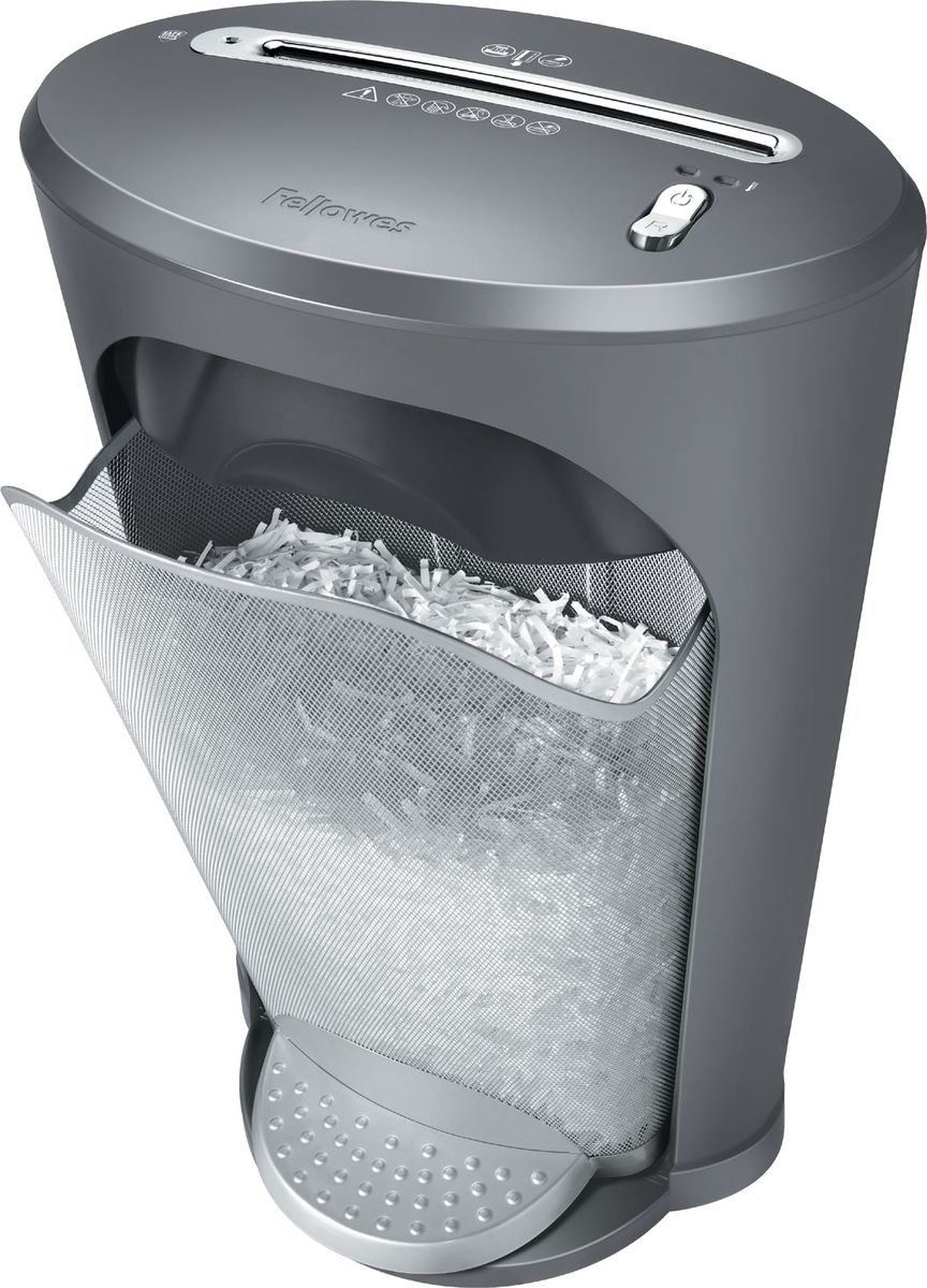 Fellowes Powershred DS-13 шредерFS- 30198 Fellowes Powershred DS-13 шредерFS- 30198Powershred DS-13 - оригинальный и стильный шредер как для личного использования, так и для небольшого офиса. Рекомендуемая нагрузка до 120 листов в день. Производительность – 11 листов при высокой скорости резки 4,3 м/мин. Перекрестная резка на фрагменты размером 4х35мм обеспечивает P-4 уровень секретности по DIN 66399. Металлическая сетчатая корзина позволяет следить за наполняемостью корзины.